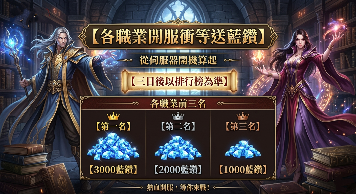 各職業開服衝等送藍鑽.png